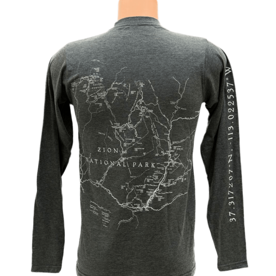 Tshirt - Zion GPS LS - Zion Natl Park Forever Project