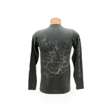 Black Zion GPS long sleeve t-shirt by McGovern Maps featuring a map design on the front.
