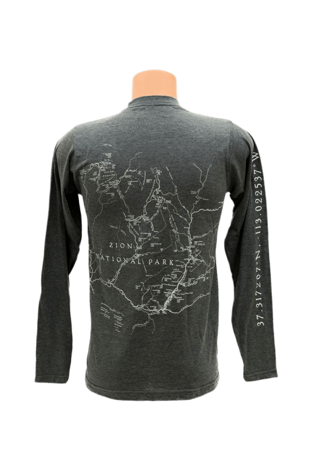 Tshirt - Zion GPS LS - Zion Natl Park Forever Project