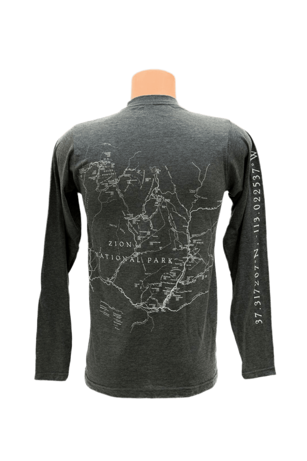 Tshirt - Zion GPS Long Sleeve - Zion Natl Park Forever Project