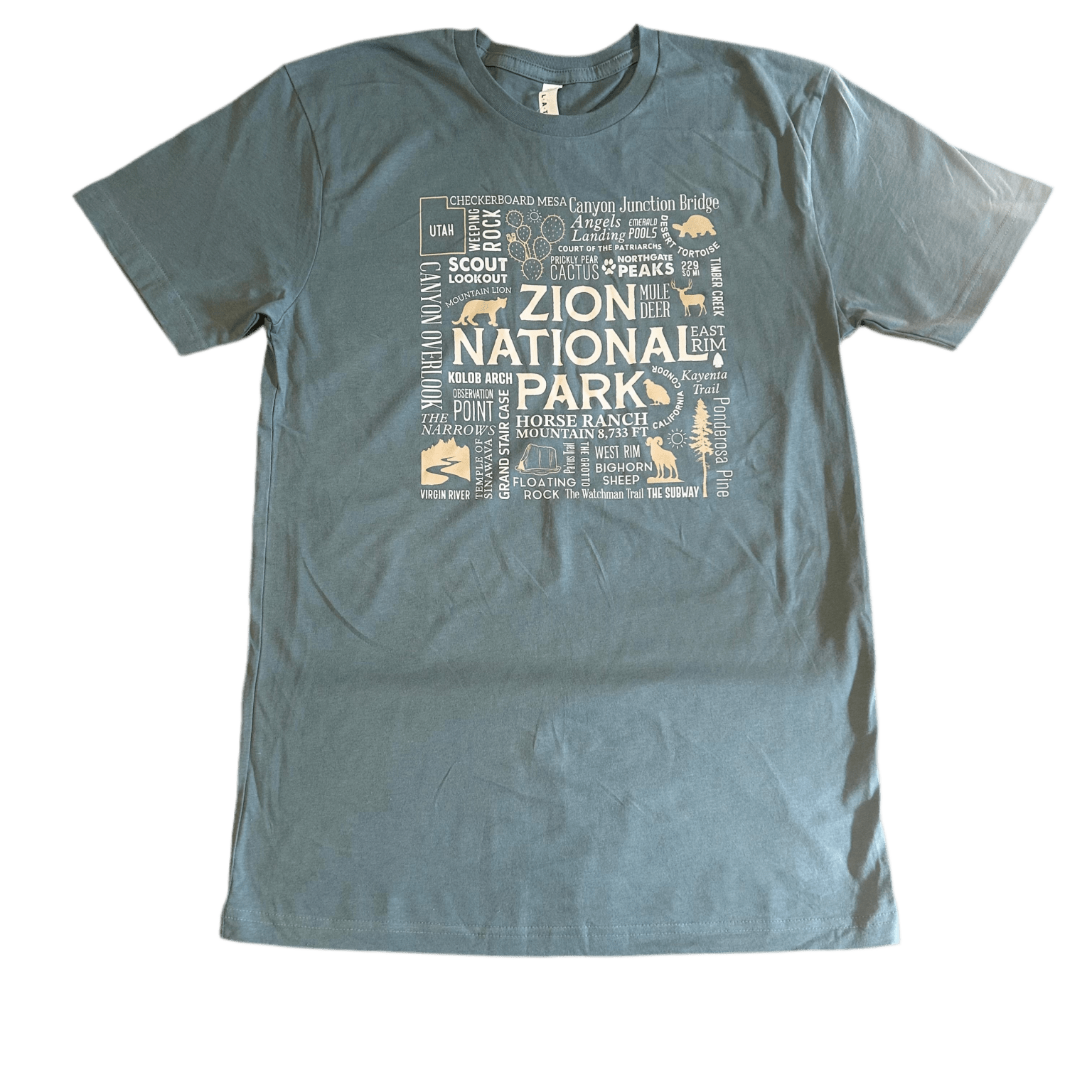 Tshirt - Zion Landmark Collage - Zion Natl Park Forever Project