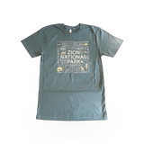 Keezer Sportswear Zion Landmark Collage T-shirt featuring a vibrant graphic print of Zion National Park landmarks.