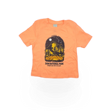 Toddler T-shirt featuring Zion Park After Dark theme by Concept 360, with a colorful mountain and night sky design.
