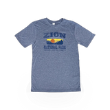 Navy Zion Tech T-shirt by TR McTaggart featuring a casual fit and graphic design on the front.