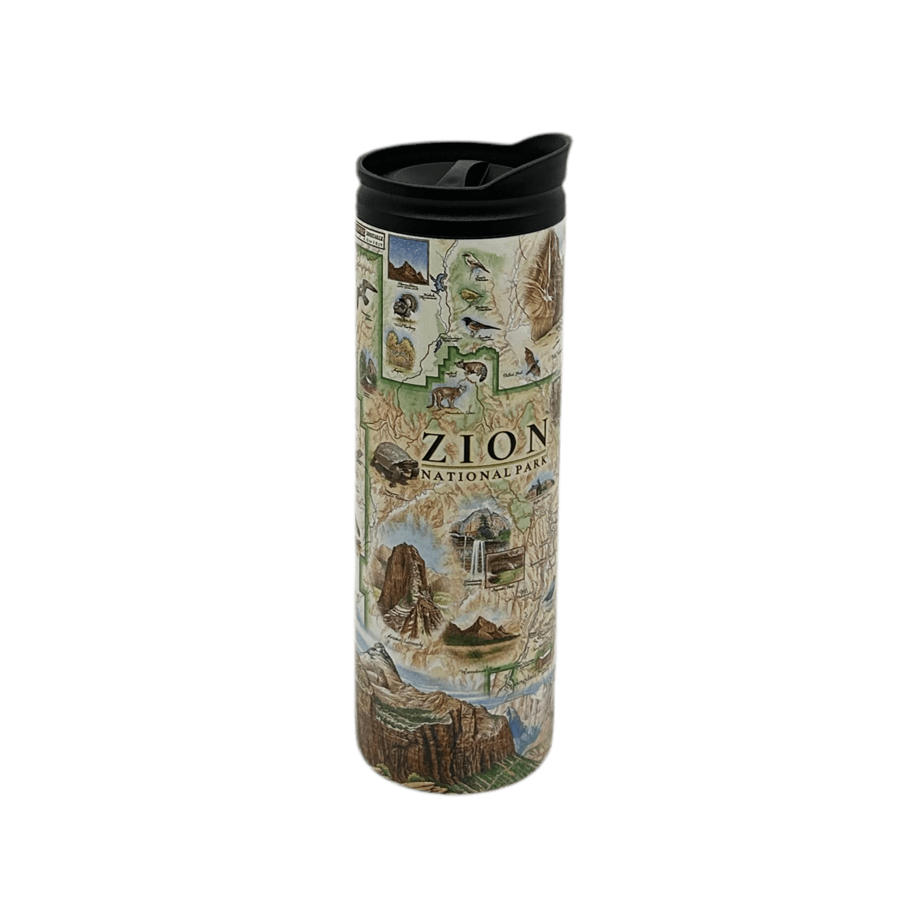 Tumbler - Xplorer Zion Map - Zion Natl Park Forever Project