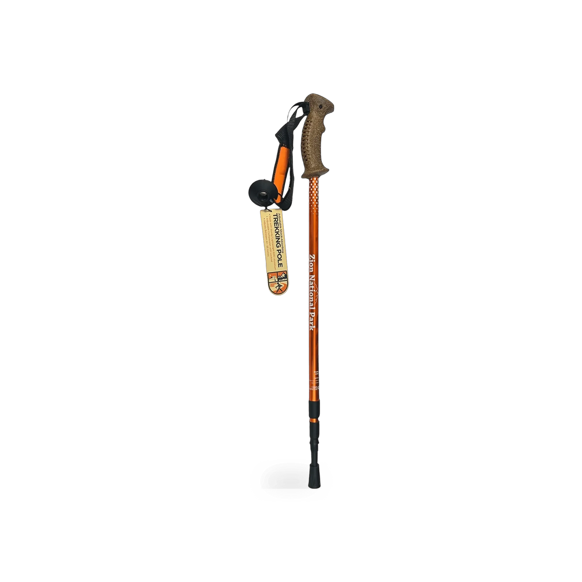Collapsible safety walking stick in assorted colors with ergonomic handle, designed for support and stability.