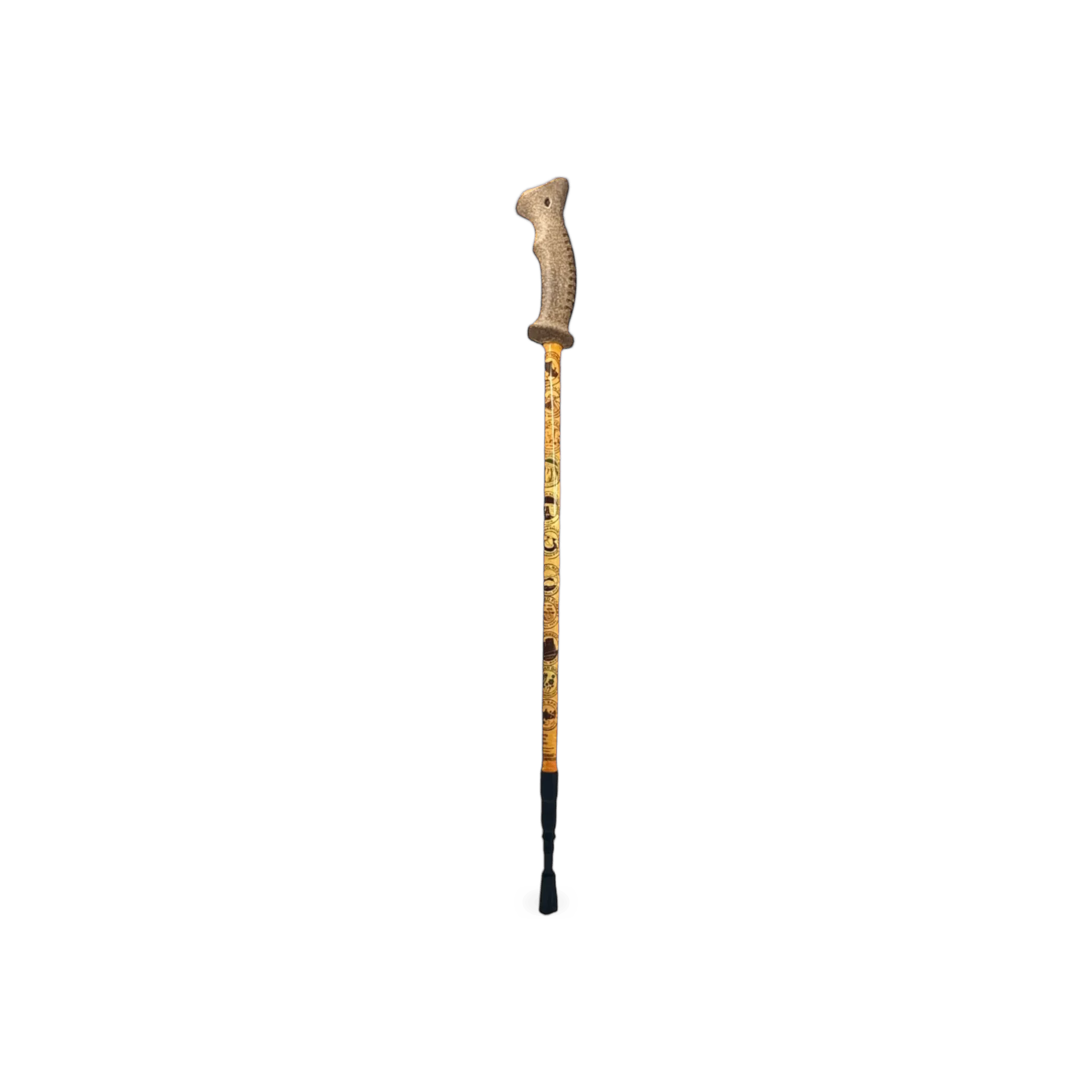 Collapsible safety walking stick with ergonomic handle and adjustable height, designed for outdoor park use by Impact Photographics.