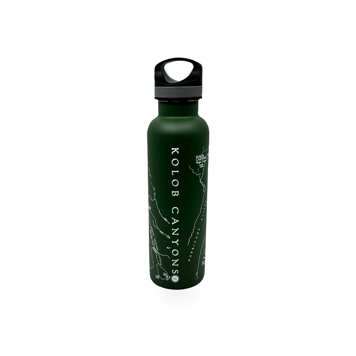 McGovern Maps water bottle featuring a detailed Kolob Map design, made of durable material for everyday use.