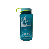 All Pack Specialists Nalgene water bottle with themed design, made of durable plastic, featuring a screw-on lid and colorful pattern.