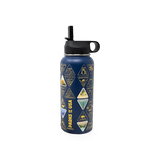 Navy Wondery Parks of the USA Bucket List water bottle by Wondery Outdoors, durable theme drink container with park-themed design.