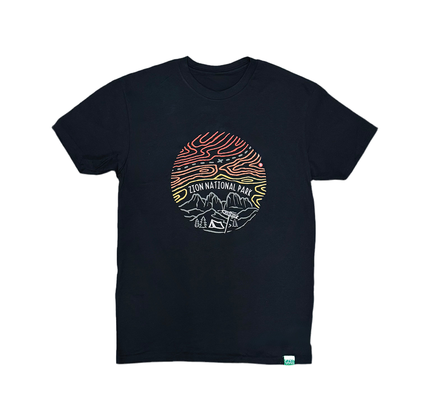 Tshirt - Into The Wild Black - Zion Natl Park Forever Project