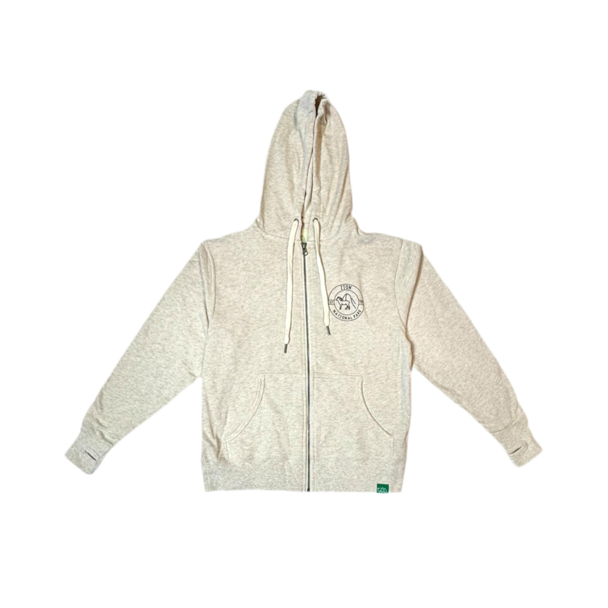 Hoodie - Zip Topo Map - Zion Natl Park Forever Project