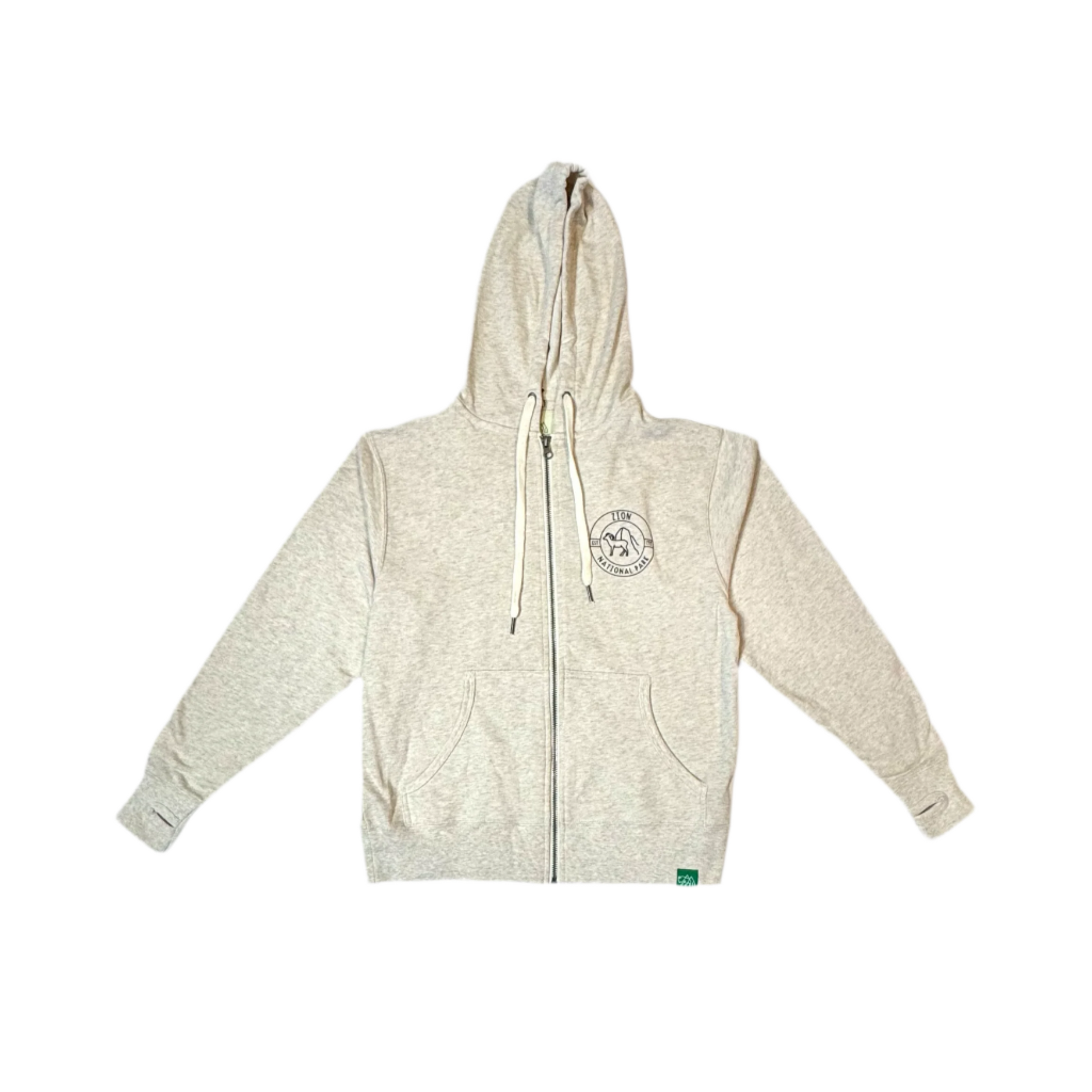 Hoodie - Zip Topo Map - Zion Natl Park Forever Project