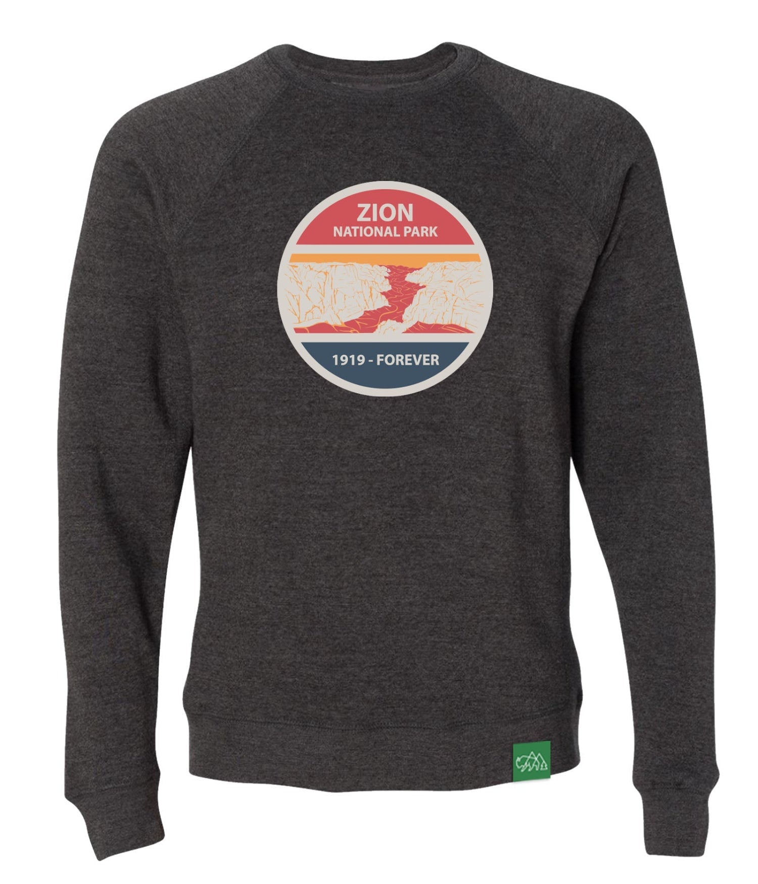 Sweatshirt - Vintage Carbon - D - Zion Natl Park Forever Project