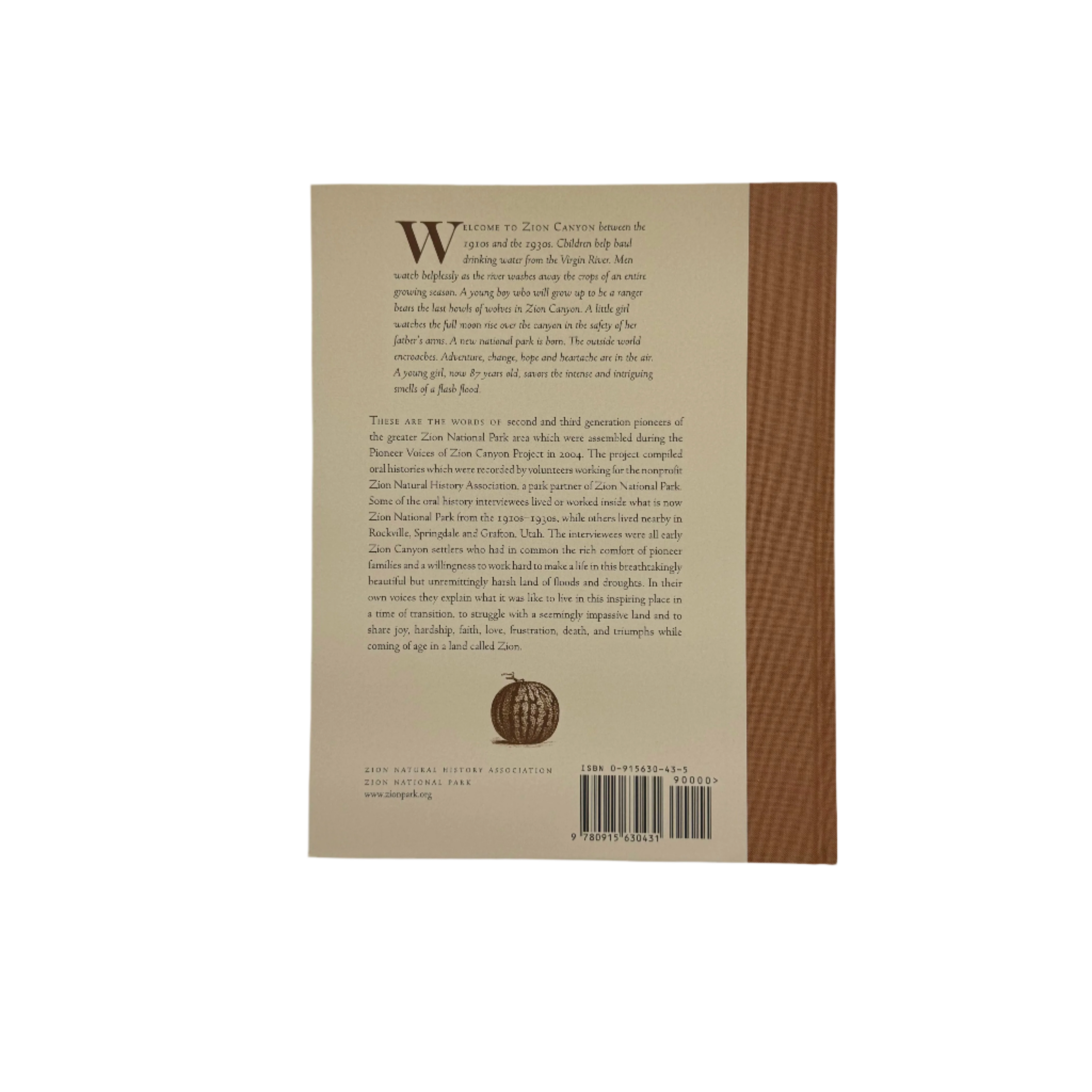 Book - Pioneer Voices - Zion Natl Park Forever Project